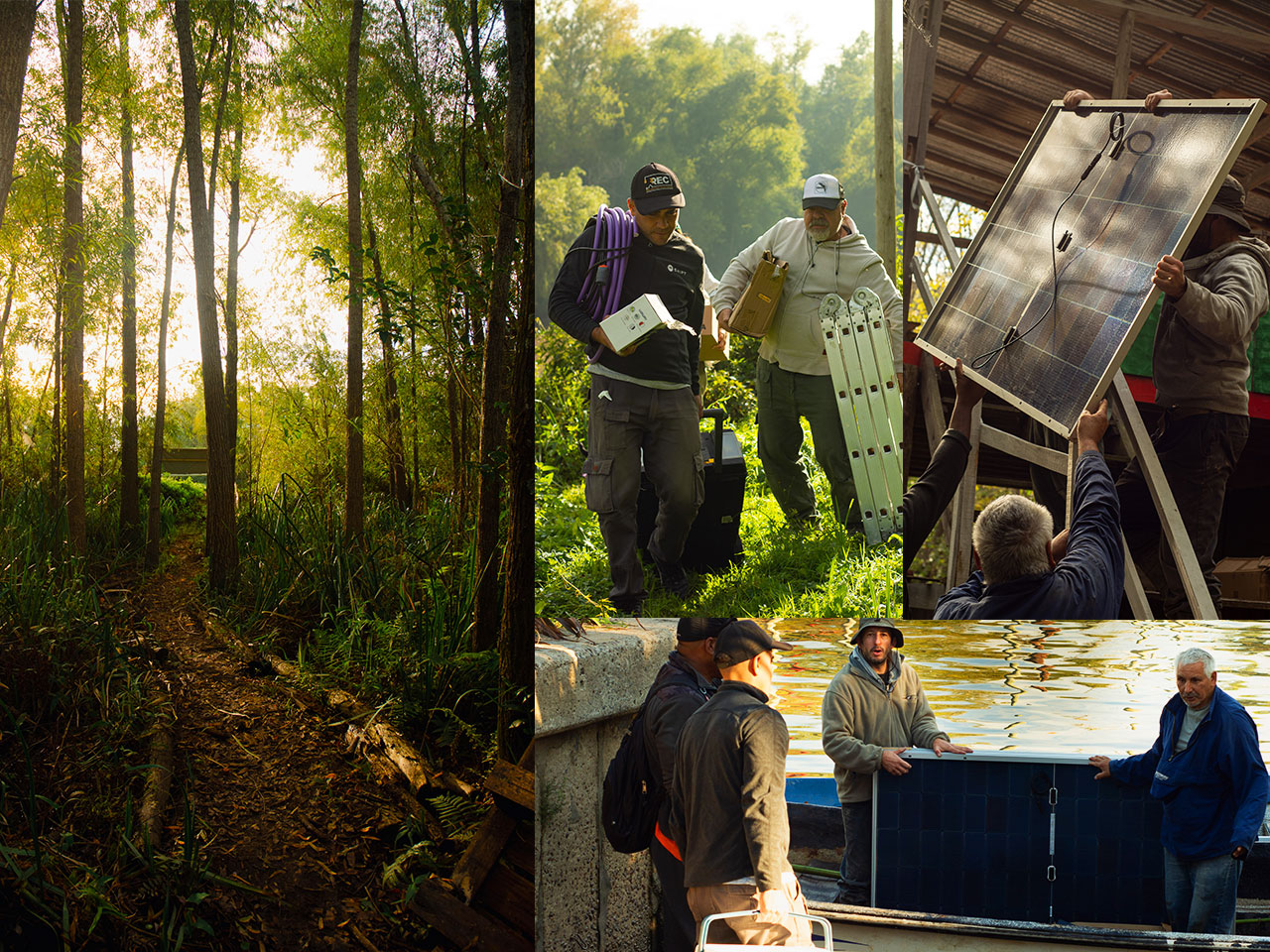 Naturaleza, tecnología y trabajo comunitario.